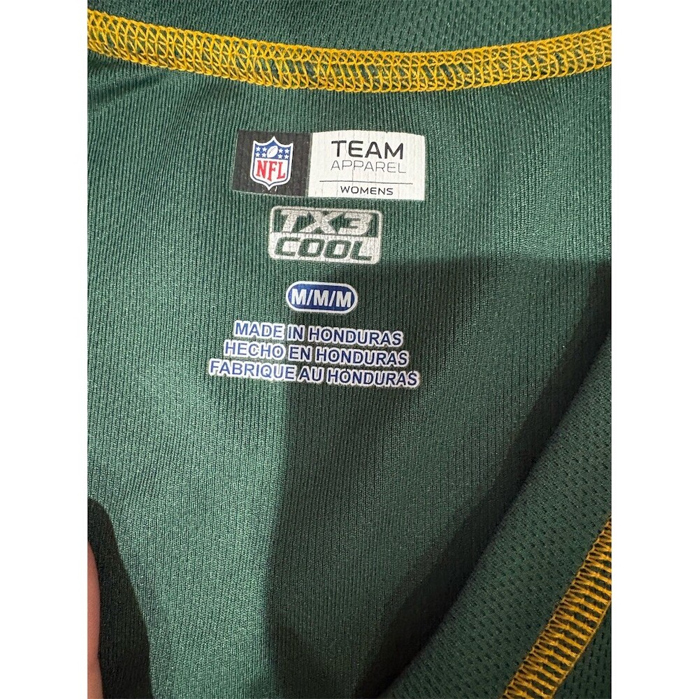Nike Green Bay Packers Womens V-Neck Athletic Tee Shirt Green Size M NFL - Picture 3 of 7